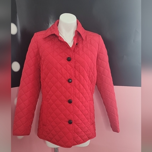 Jones New York Women's Red Quilted 5 Button Jacket Size S - Picture 6 of 7